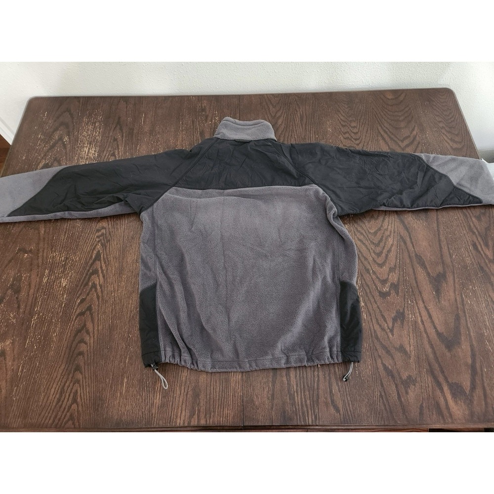Columbia Men's Fleece Jacket Large Gray Black Zip Up Jacket Warm Casual Outdoors